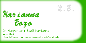 marianna bozo business card