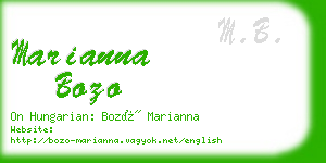 marianna bozo business card